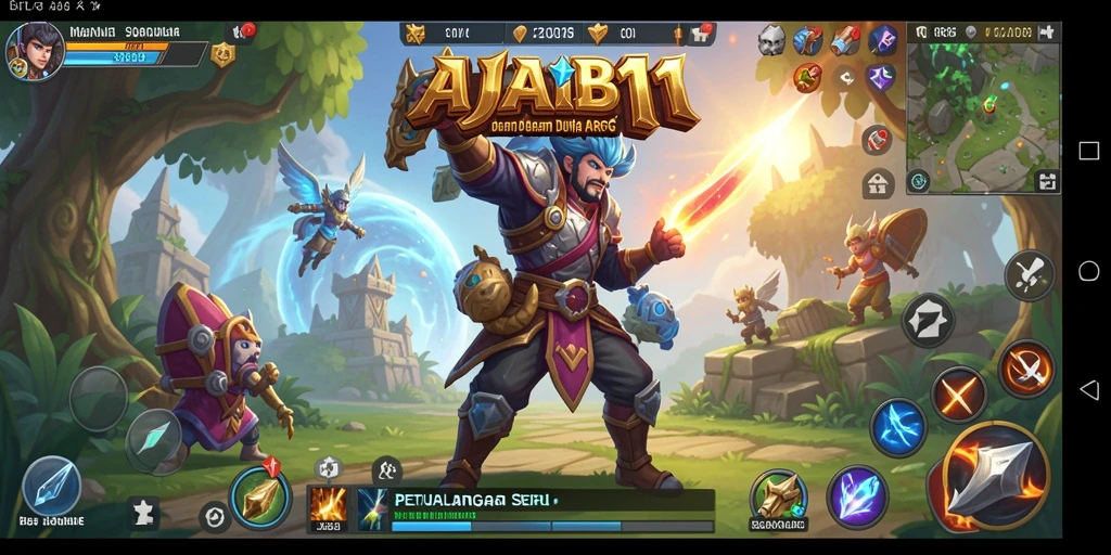 Tangkapan layar dari gameplay AJAIB11 yang menampilkan pertempuran seru.