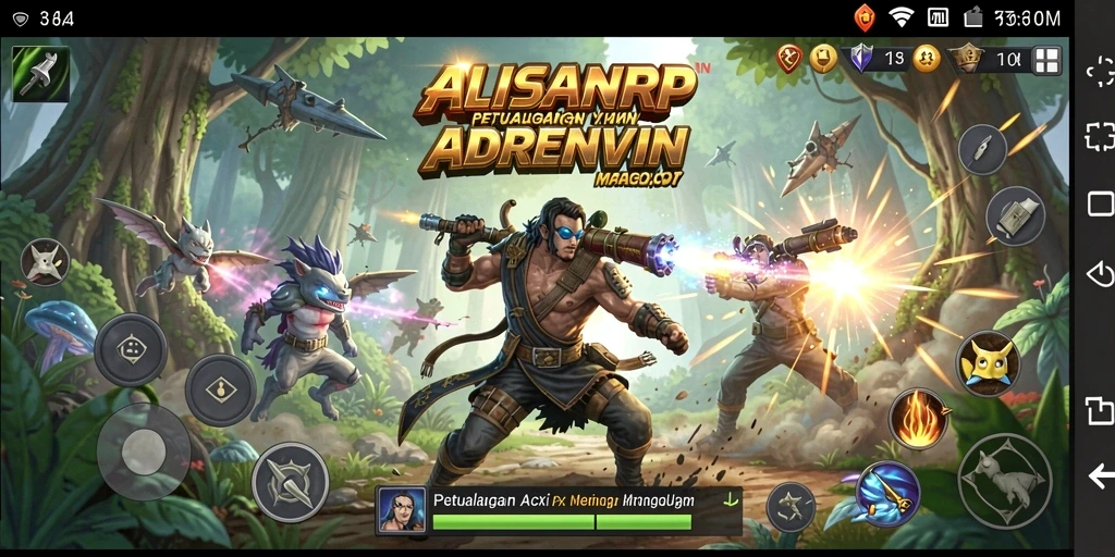 Tampilan gameplay seru di ALISANRP yang penuh aksi.