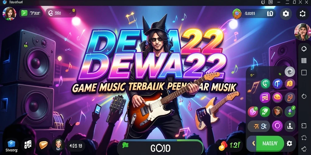 Screenshot DEWA22 menunjukkan gameplay seru dengan berbagai pilihan lagu.