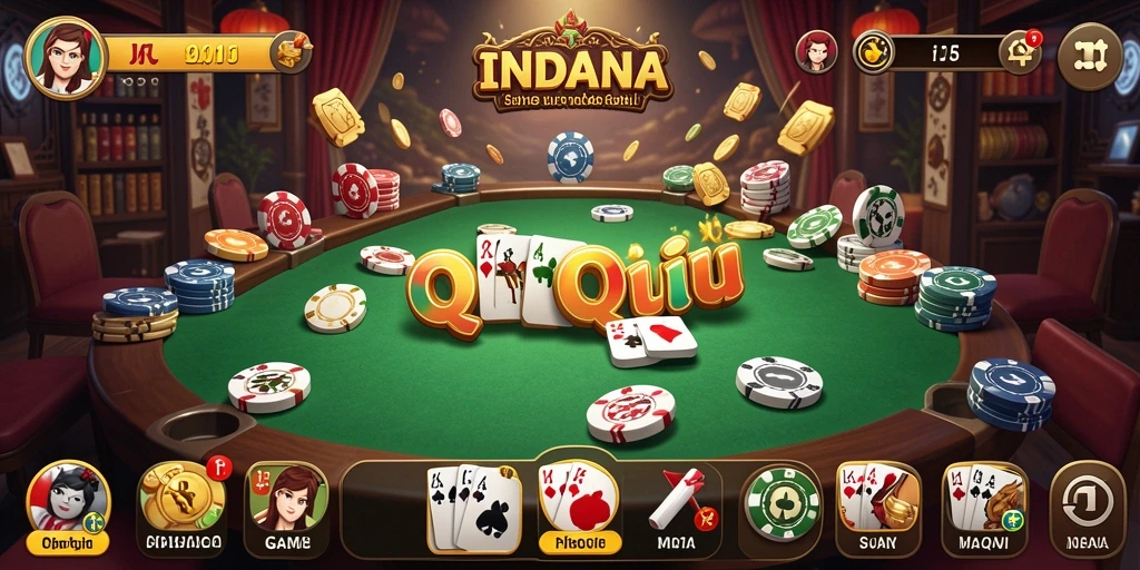 Tampilan gameplay seru dan mendebarkan dari INDAAA QiuQiu.