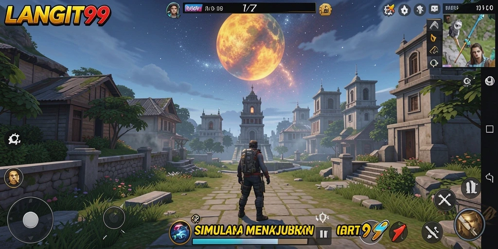 Tampilan gameplay LANGIT99 yang menakjubkan dan penuh detail.
