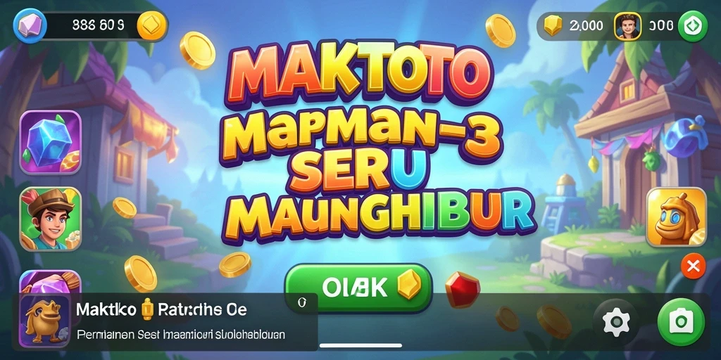 Tampilan gameplay <strong>MAKTOTO</strong> menampilkan kombinasi objek dalam level yang penuh warna.