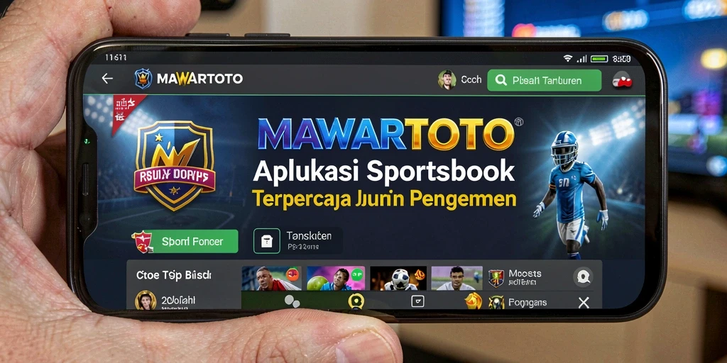 Tampilan interaktif dari aplikasi MAWARTOTO yang menyenangkan untuk taruhan olahraga.