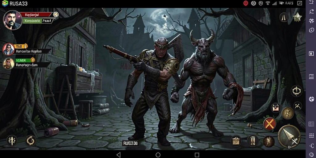 Screenshot menampilkan suasana horror dalam RUSA33 yang mencekam.