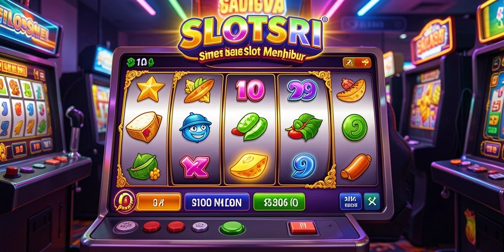 Screenshot gameplay SLOTSRI menampilkan mesin slot yang memukau.