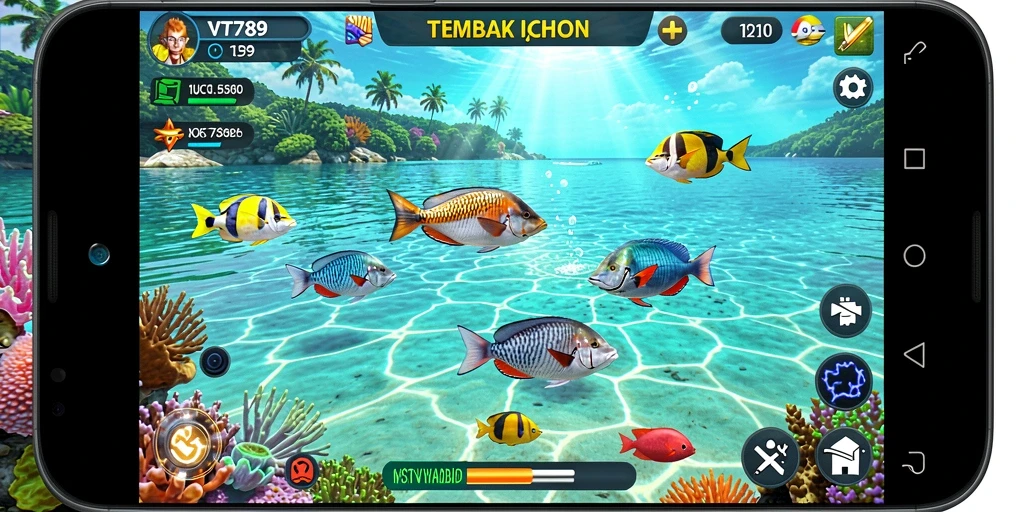 Tampilan menarik dari gameplay Tembak Ikan VT789 yang seru dan menantang.